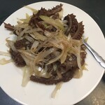 棲鳳閣 - 牛胃袋のネギ油炒め