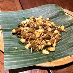 蓮香 - ③発芽大豆、ささげ漬物挽肉炒め