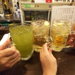 金町製麺 - 乾杯（メガハイボールやお茶ハイ）