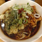 一〇そば - 春菊とゲソ天