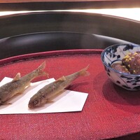 一心鮨 光洋 - モロコ唐揚げ　ナマコ酢