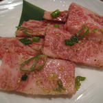 桔梗苑 - 黒毛和牛上カルビ　塩