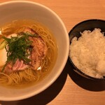 麺屋一燈 - 地鶏そば（塩/大和肉鶏)+小ライス