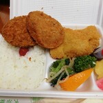 Ootani Seiniku Ten - とんかつ弁当+メンチ+コロッケ