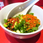 ラーメン二郎 - 待ってる間にカスタマイズ♪