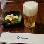 すし居酒屋 日本海 - ビールと、お通し
