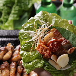 サムギョプサルから旨辛ヤンコプチャンまで、素材に自信あり
