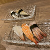 ふくまる寿司 - 鰻の白焼き＋エビの3種盛り