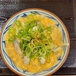 丸亀製麺 - 牡蠣たまあんかけうどん+ねぎのせ