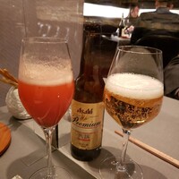 リストランテ・ホンダ - 苺のスパークリングとビールで乾杯～♪