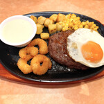 サイゼリヤ - ポップコーンシュリンプとハンバーグの盛り合わせ