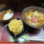 玉川 - かき揚げ単品を加えただけですが、賑やか、華やかな、豪華になりました