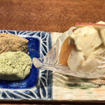 日本料理 丸しま - 蕨餅☆アイスクリーム