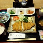 きたむら - ロースカツと酢の物の定食（2021.11）