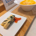 Bistrot saen - シュブリック、、、生クリームと卵かな？キッシュとかよりも柔らかくなめらかなテリーヌのような舌触りで美味しい(#^^#)！！スープもミルク多めで甘くて美味しい！！