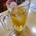 食堂 長野屋 - 飲みかけのウーロンハイ