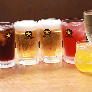 All drinks are 350 yen ◇ All-you-can-drink course (for drinks only) are also available for 1,670 yen