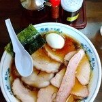 とらや分店 村田や - 焼豚ワンタンメン大盛＋半熟煮玉子❗️
