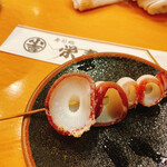 栄寿司小吉 - 水ダコの吸盤串焼き