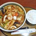 Sam po utei - 五目うま煮めん（麺大盛り）＆ 半ライス