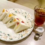 マヅラ喫茶店 - 20211018フルーツサンド＆紅茶