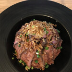 ステーキ丼とパフェ gift - 国産和牛ロースステーキ丼ご飯大盛り　1900円
