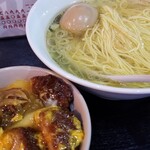 塩そば専門店 桑ばら - ヒレカツ丼と塩かけそばの定食