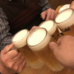 うたげどころ うぉっしゅ - 生ビールで乾杯♪