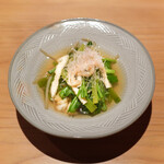 鮨 あらい - せりと油揚げ