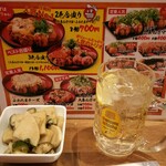 タコとハイボール - 角ハイボール、お通し