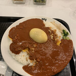 カレーの店ボンベイ - かけカレー（超８）＋たまご＋チェダーチーズ＋タヌキ《準備完了》
