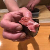 鮨 まつうら - マグロ脳天巻き　岩手　最初からガツンと脳天に来ました