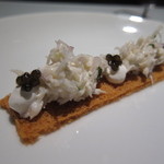 エクアトゥール - 毛ガニのプチタルト　キャビア添え