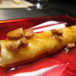 エクアトゥール - 鹿児島産タケノコとフォアグラのカネロニ仕立て　ブルーチーズとフォアグラのソース