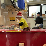 ラーメン二郎 - サンタの帽子被っておられました