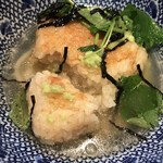 麺匠 清兵衛 - 焼おにぎりを割ってみた