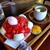 円山茶寮 - 料理写真:いちごぜんざい白玉入り（お茶・漬物つき）