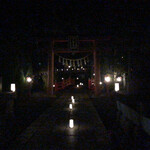 民宿 和ちゃん - 夜のライトアップされた天河大弁財天社