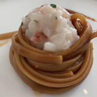 Ristorante Crocifisso - リングイネ オマール海老のビスクェソース 赤海老のタルターラを添えて