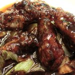 チャイナ 三丁目 - 【'12/12/21撮影】サービスランチ 1000円 のナマ牡蠣の黒豆ソース炒め