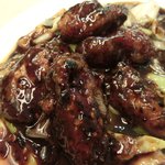 チャイナ 三丁目 - 【'12/12/21撮影】サービスランチ 1000円 のナマ牡蠣の黒豆ソース炒め