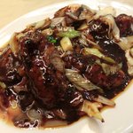 チャイナ 三丁目 - 【'12/12/21撮影】サービスランチ 1000円 のナマ牡蠣の黒豆ソース炒め