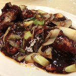 チャイナ 三丁目 - 【'12/12/21撮影】サービスランチ 1000円 のナマ牡蠣の黒豆ソース炒め