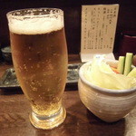 壺天 - 生ビールと野菜