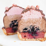 nino - 【2021.12】ショコラムースのタルト(カット断面)