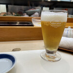 呉竹鮨 - 生ビール(小)