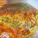 Okonomiyaki Negoro - エビ・生イカ・ベーコン そばの広島焼き