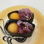 回転寿司すノ家 - まぐろユッケ