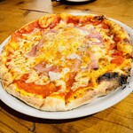 Cotton - ビスマルク1,925円、モチモチ生地に濃厚玉子と生ハムの塩味がイイ。お口の中でトロッとトロける生地はお腹で膨れる。