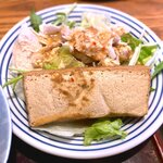 さくら本店 - (ﾗﾝﾁ)さくら定食 小鉢：蒸し鶏と厚揚のサラダ　2021.12.22